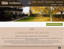 Tablet Screenshot of landgasthof-neubauer.de